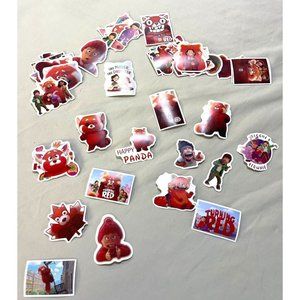 50Pcs Turn Red Stickers Cute Red Panda Stickers